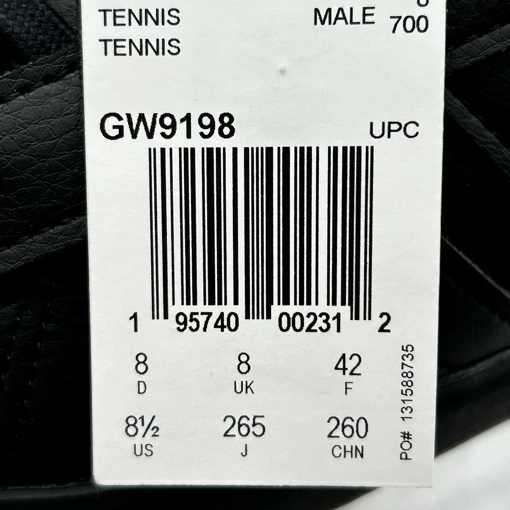 Adidas Men's Grand Court 2.0 Low Top Casual‎ Sneakers Size 8.5 Solid Black Shoes